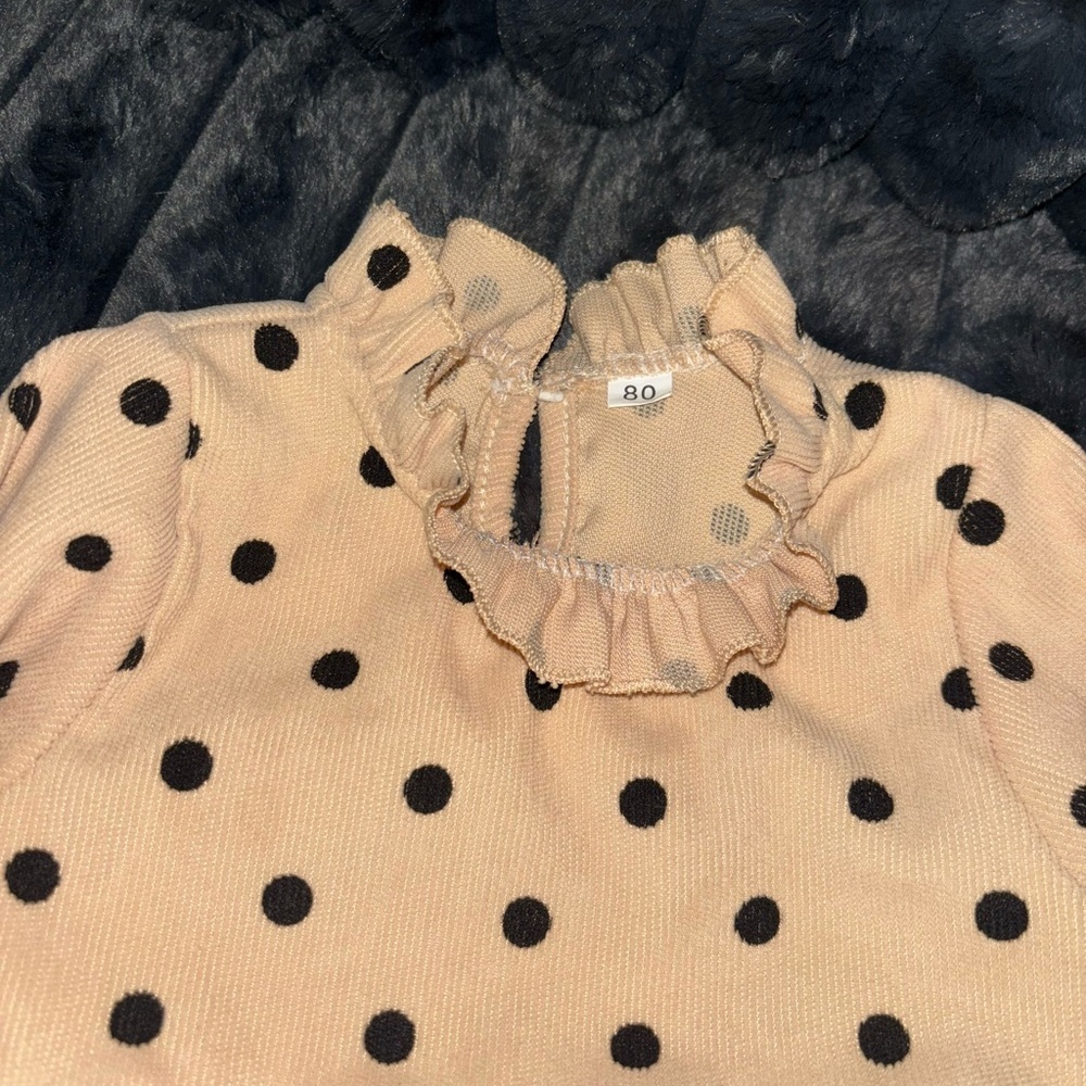 Polka Dot Tulle Kids Romper Dress - Picture 3 of 3